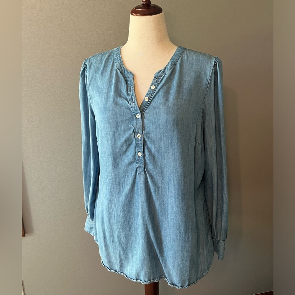 Talbots long sleeve denim tunic